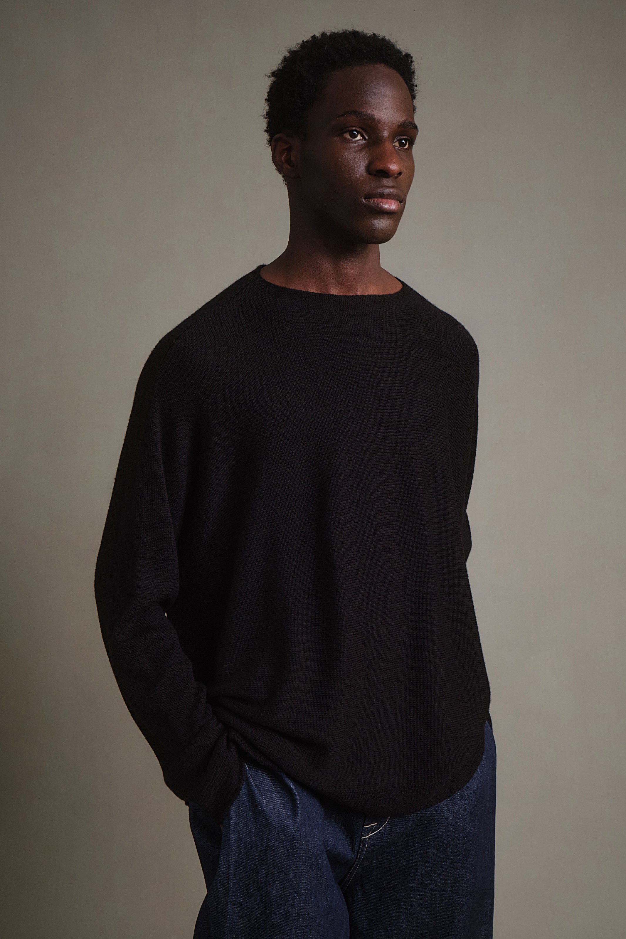 THE CROFTER JUMPER / MERINO WOOL BLACK