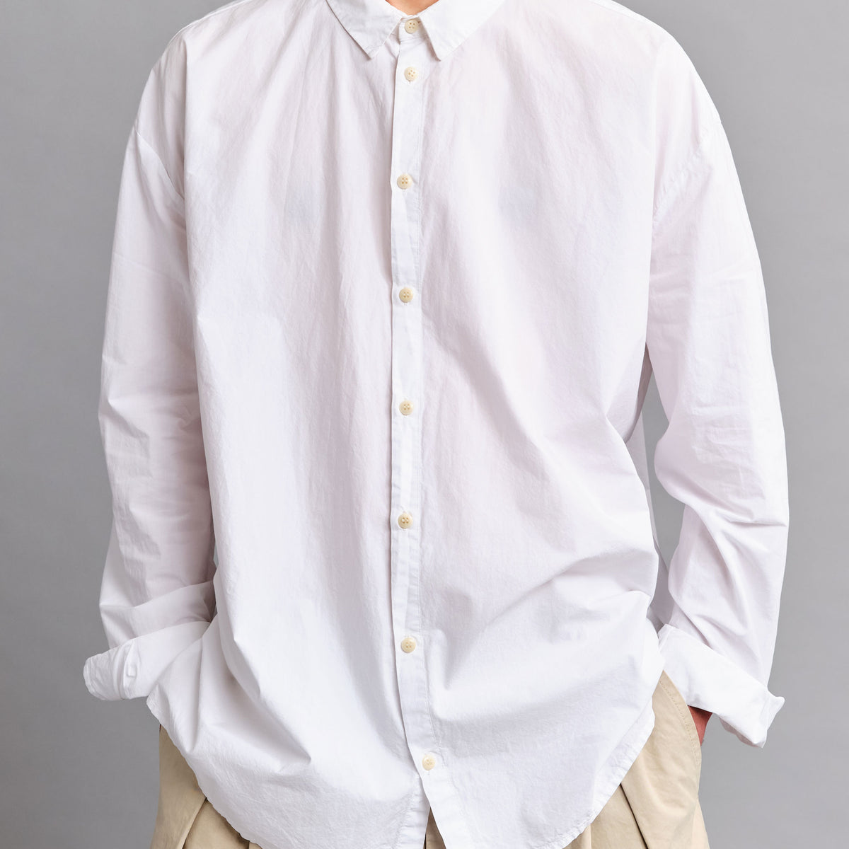The Draughtsman Square Cut 100% Cotton Relaxed Fit Shirt - White
