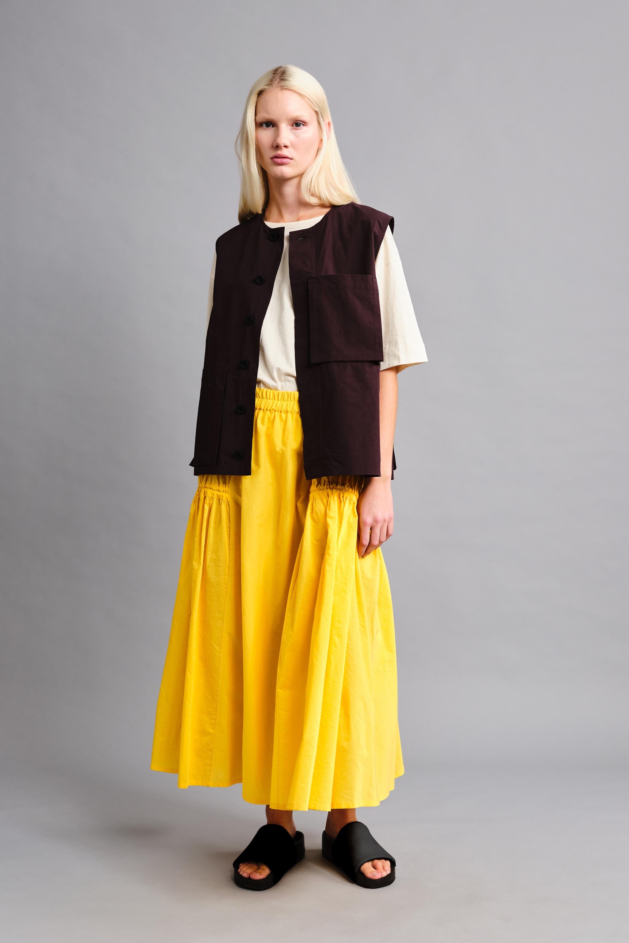 THE HARVESTER SKIRT / COTTON SILK FRIED EGG