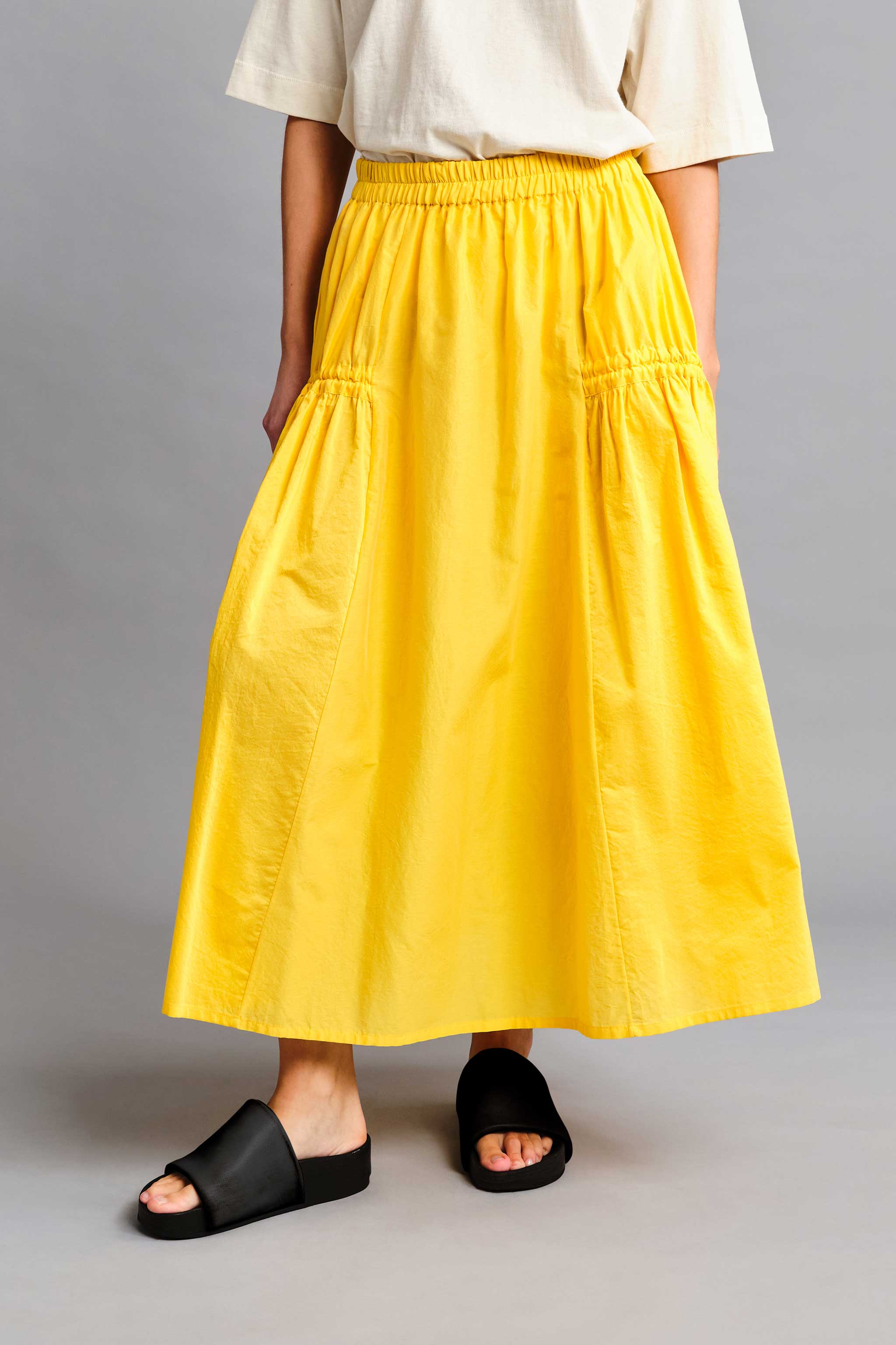 THE HARVESTER SKIRT / COTTON SILK FRIED EGG