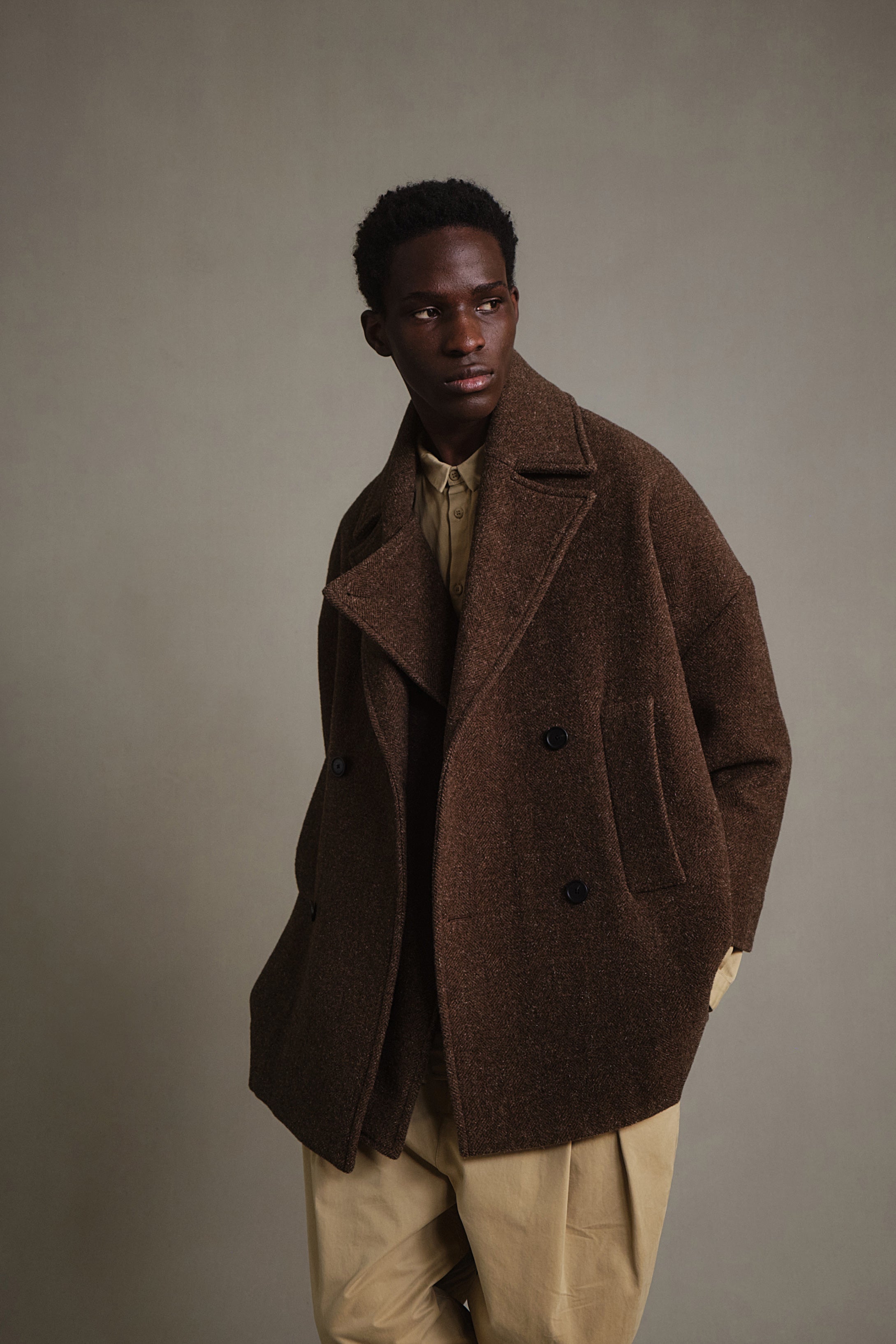 THE LOGGER COAT / WOOL TWEED HEATHLAND