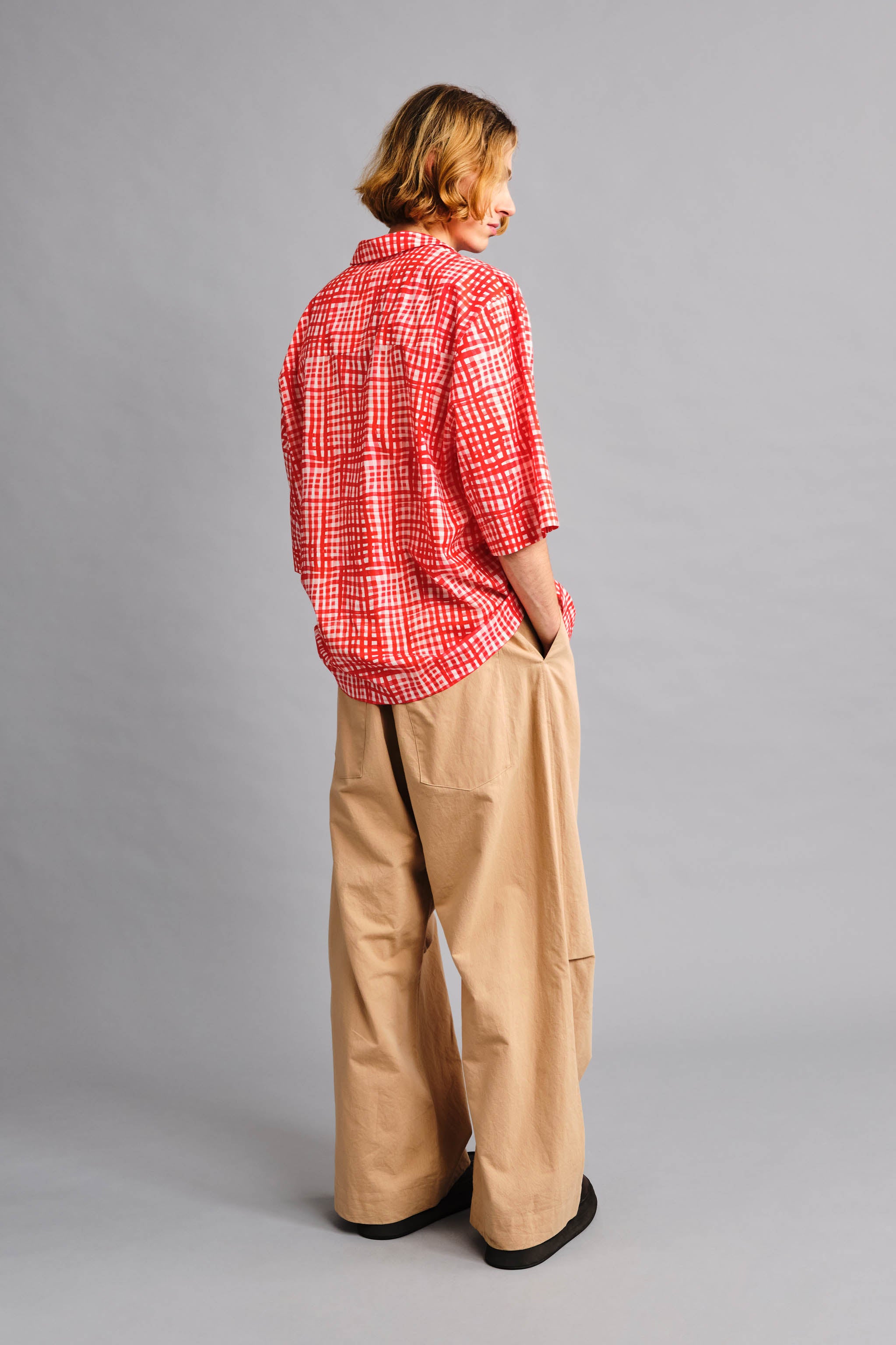 THE POTTER TROUSER / PAPER SUITING MILKY TEA