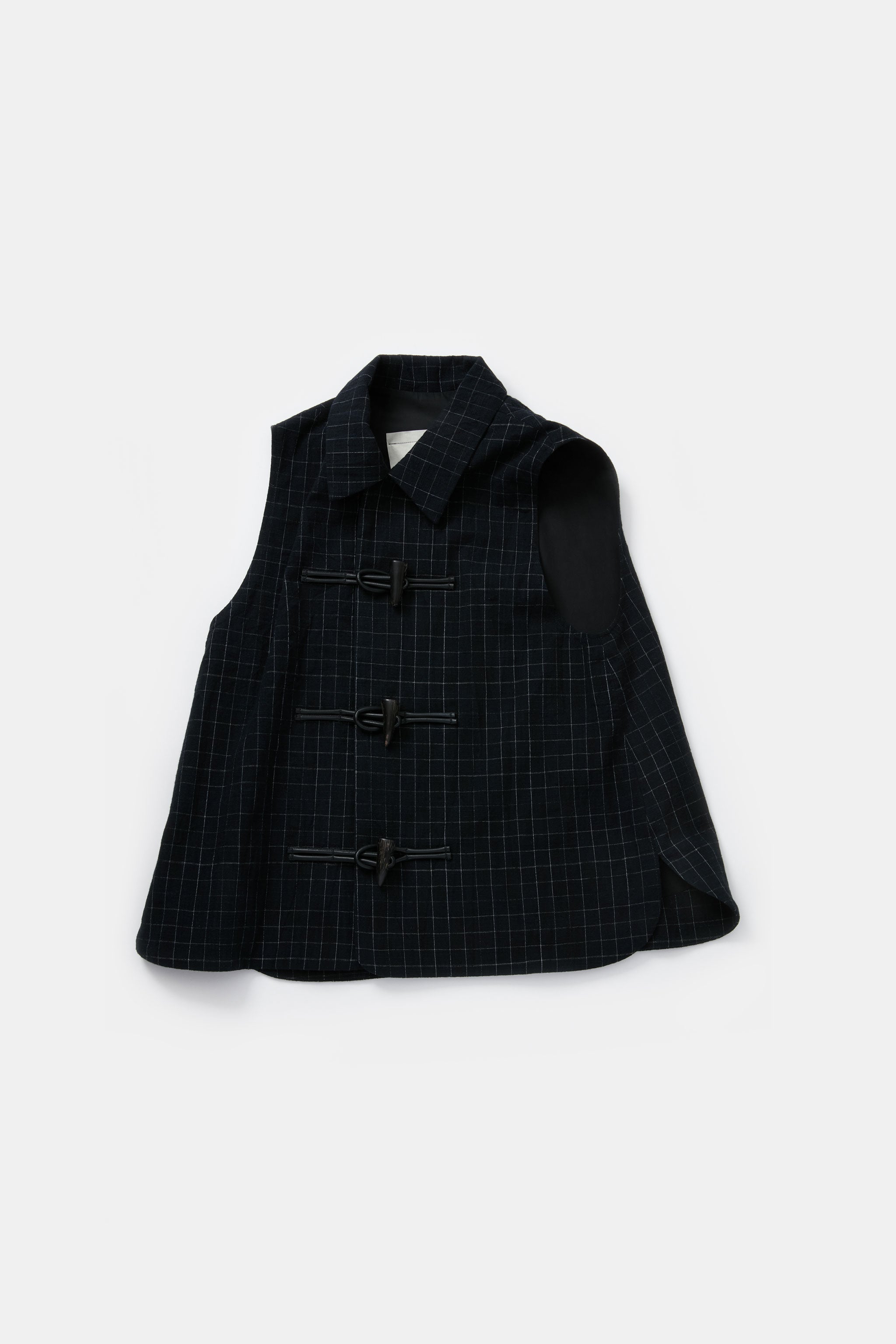 THE UPHOLSTERER VEST / CRUMPLED CHECK INK