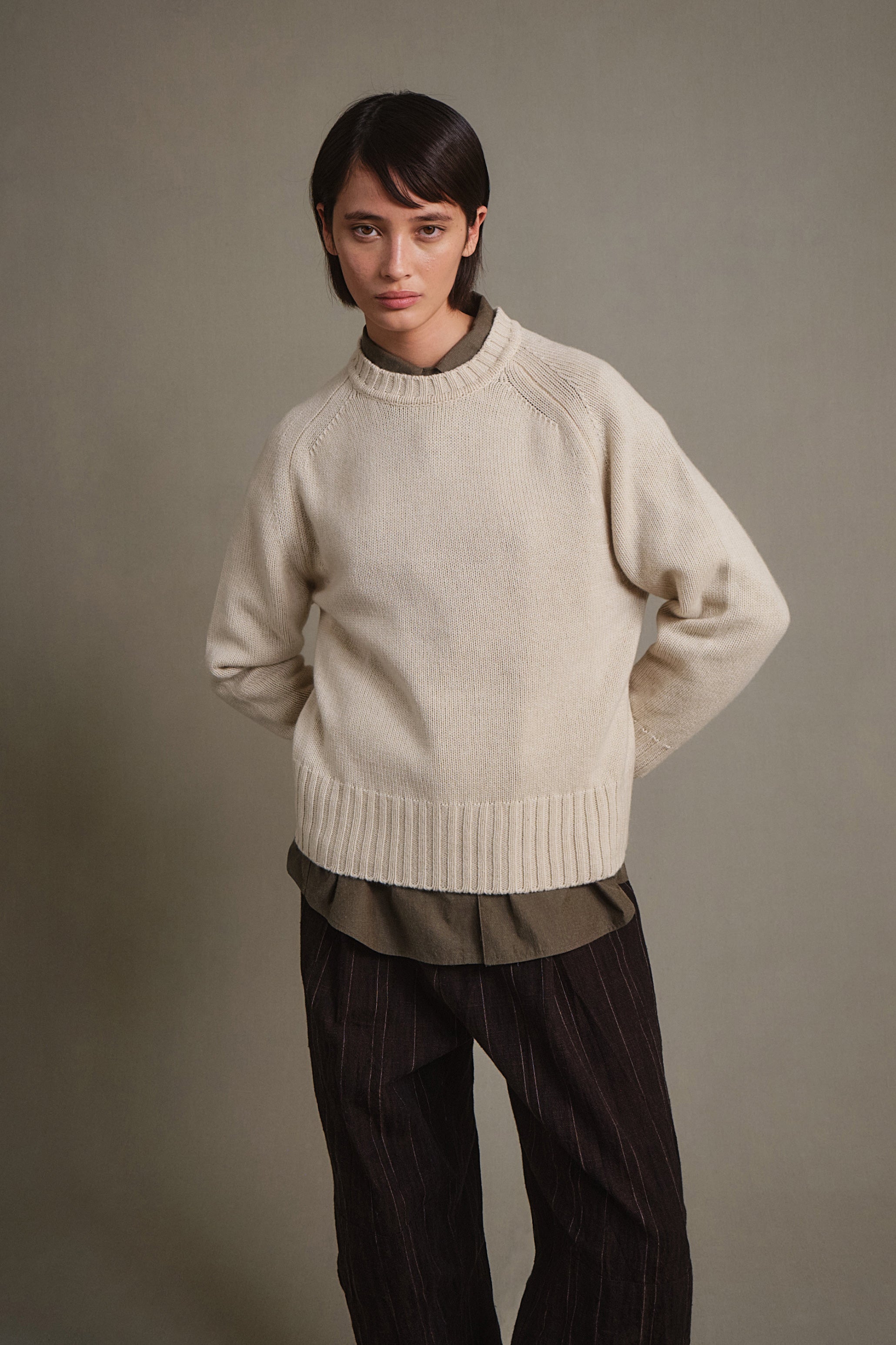 THE WOODSMAN JUMPER / CASHMERE CHALK