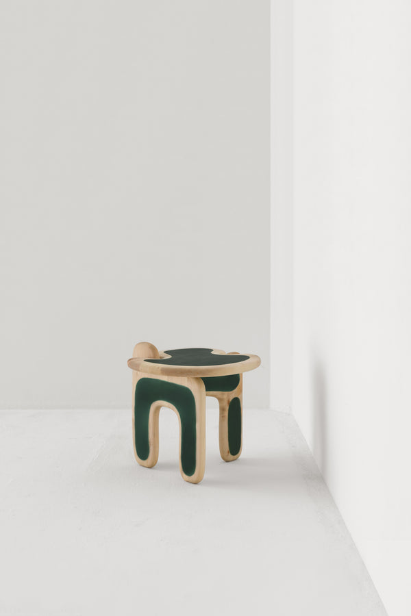 PALETTE SIDE TABLE / SYCAMORE SAPPHIRE GREEN